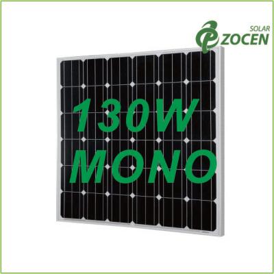 China Black Iridescent Blue 130W Monocrystalline Solar Panels with 0 - 3% Positive Output for sale