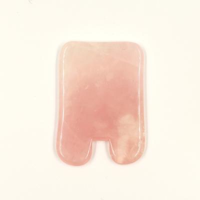 China Custom Pink Gua Sha Crystal Jade Face Lift Natural Quartz Green Gemstone Logo Roller Face Lift Roller for sale