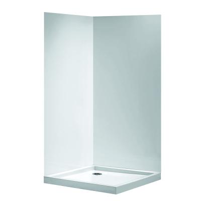 China Popular products in malaysia Hotel project shower room integrated artificial marble shower pan surround for sale