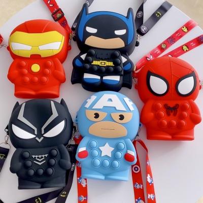 China Newest Fashion Coin Purse and Handbags Large Capacity Wallet Girls Shoulder Bags and Simple Cartoon Children Cross - Body Silicone Bags for sale