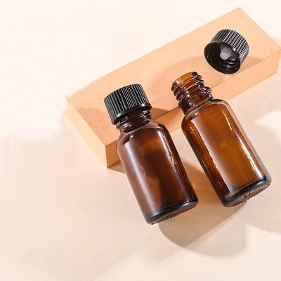 China 5ml Essential Oil Bottles Amber Glass Cosmetic Bottles With Long Inner Plug OEM ODM for sale
