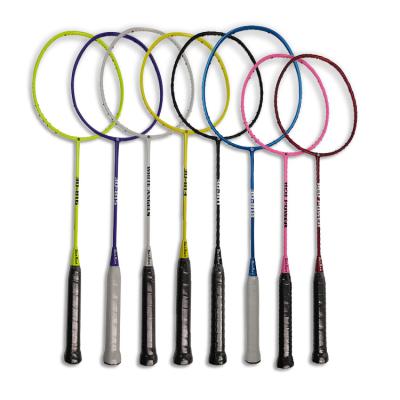 China 2021 Newest High Quality Outdoor Custom Pop Game Custom Printed No Common Badminton Racket for sale