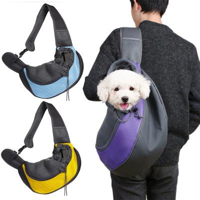 China Stocked Hot Selling Dog Carrier with Zipper Cross body Satchel Breathable Mesh Puppy Pet Dog Sling Carrier for sale
