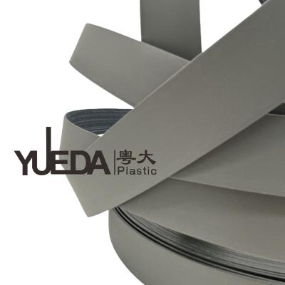 China Gray Toned 1mm PVC Edge Banding With Delicate Texture Wear Resistance for sale