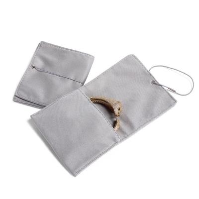 China Hot Selling Cloth Jewelry Pouch with High Quality 55x55mm and 100x100mm Elastic Band Cloth Jewelry Pouch for sale
