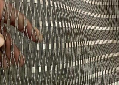 China Balustrade Cable Mesh 1.5mm Stainless Steel Ferrule Rope Mesh for sale