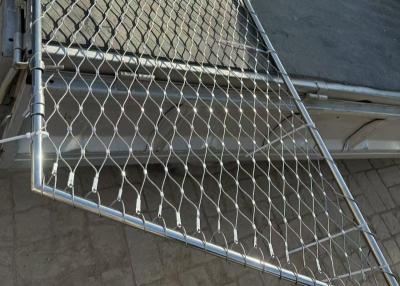 China Anti Rust Balustrade Cable Mesh 80*80mm Stainless Steel Wire Rope Mesh for sale