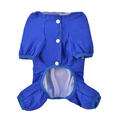 China Stocked Wholesale Raincoat Pet Clothes Dog Apparel Dog Raincoat Reflective Overalls for sale