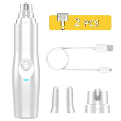 China Stored Super Quiet Dog Clippers Rechargeable Pet Nail Clippers Upgraded Cat Dog Nail Trimmers USB Dog Nail Grinder With 2 Grinding Wheel for sale