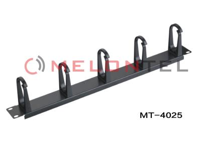 China Horizontale 1U het Comité van het de Kabelbeheer van 10 Duimrackmount Zwarte Kleur met 5 D-vormige ringen Te koop