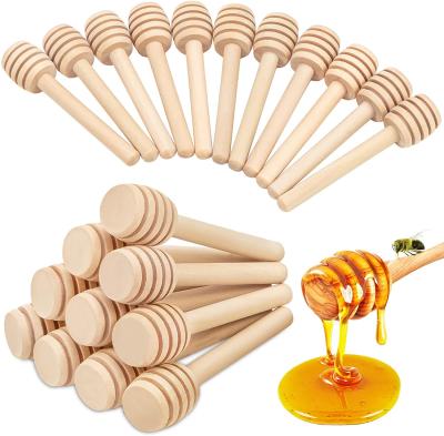 China Honey Stirring Stick Traditional Wooden Honey Spoon For Coffee Milk Tea Stirring Environmental Friendly Long Handle Mixing Stick for sale