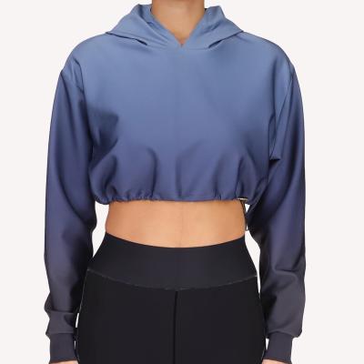 China Anti-pilling Pullover Hoodie for Women Short Crop Hoodies Women Clothing New Style Long Sleeve Causal Hoodies for sale