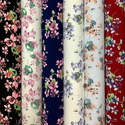China QUICK DRY Stretch Fabric 100D 4 Way Floral Chiffon Printed Fabric Ladies Summer Dress Fabric for sale