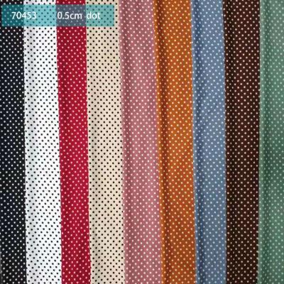 China QUICK DRY Polka Dot Pattern Printed Chiffon Polyester Fabric With 0.3cm Apparel Dot for sale
