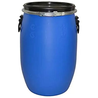 China HDPE Plastic Blue Container 160L Chemical Blue Drum Bucket Open Top for sale