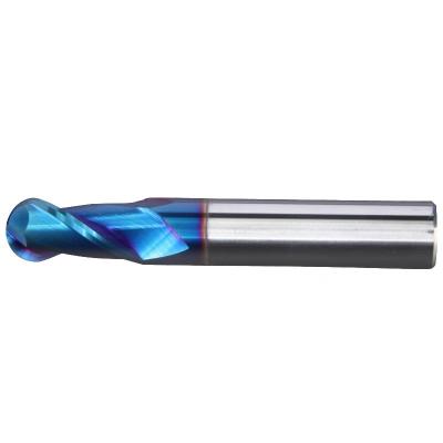 China Tungsten Steel Milling Cutter Blue Nano-Coating CNC Cutting Tool Carbide Cutter for sale