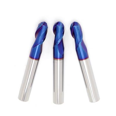 China 2-Blade Tungsten Steel Ball End Milling Cutter Nano-Coated Carbide Cutting Tool for sale