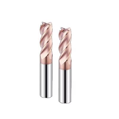 China Tungsten Carbide End Mill HRC55 4-Flute CNC Milling Cutter Face Groove Processing Coated End Mill for sale