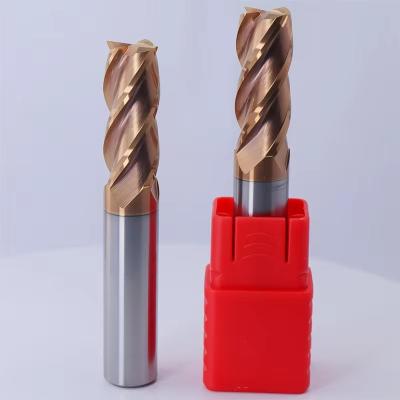 China 4 Flutes Number CNC Milling Cutter Tungsten Carbide End Mill Coated Aluminum Alloy End Mills for sale