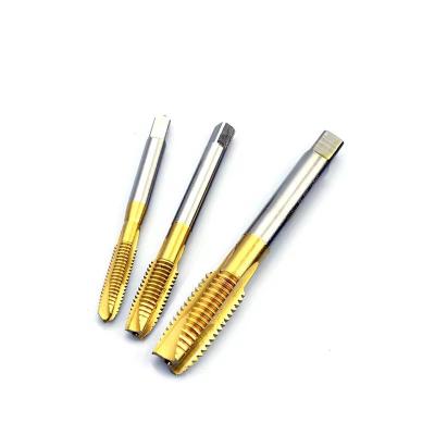 China HSS Tip Tap Screw Tap Electric Drill Spiral Point 4 Straight Flutes Plug Thread Tapping Bearing Steel M2 M24 High Speed for sale