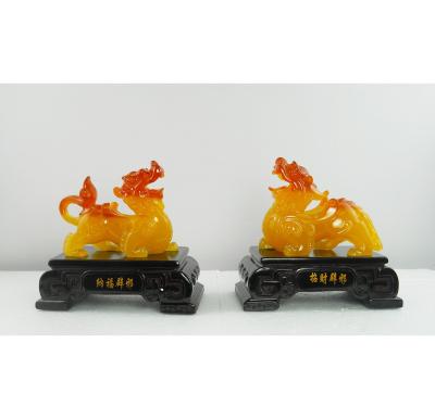 China China pair exorcise evil spirits PiXiu Resin For Home Decoration FengShui Lucky Chinese Traditional Resin Crafts New for sale