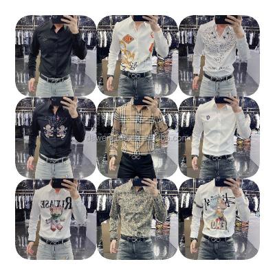 China Anti-Shrink Oxford Chinese manufacturer custom office men's long-sleeved wrinkle-proof non-fading printed summer shirt factory wholesale for sale