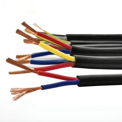 China Flexible RVV Electrical Cable 2/3/4/5 Multi-Core Copper Power Cable voor gebruik binnen en buiten Te koop