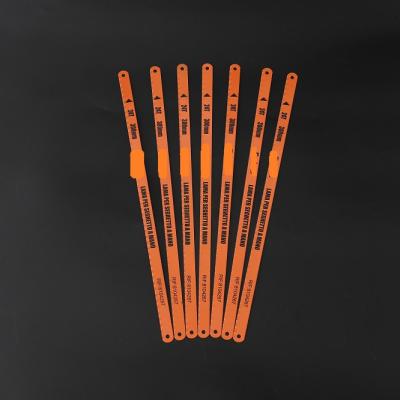 China 300mm 24TPI HSS Flexible Hand Tool Cutting Notch Saw Blade 24 Teeth Power Hacksaw Blade High Speed For Metal Orange Color Made In China for sale