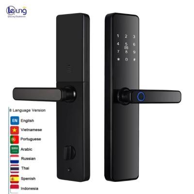 China Smart Home Door Lock Zinc Alloy S819 Fingerprint Door Lock 8 Language Tuya Door Lock Wifi TTlock for sale