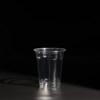 Cina 12oz Coppa PET monouso in plastica trasparente Bevanda fredda Boba Tea con logo stampato in vendita