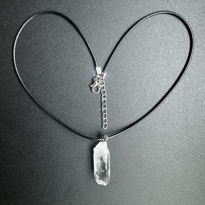 China CLASSIC Chuanfan nature stone clear white quartz crystal pendant necklace irregular druzy gemstone jewelry diy for sale