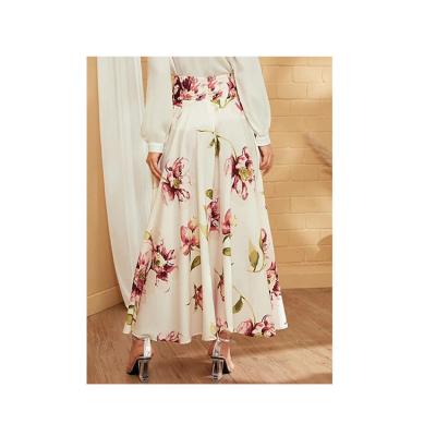 China New Arrival Breathable Good Selling High Waist Printed Floral Long Skirts For Sale for sale