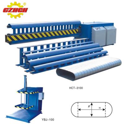 China Construction works spiral duct ovalizer machine, spiral duct oval forming machine for sale