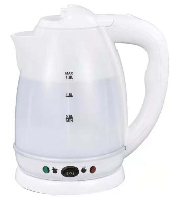 China 360 Degree Rotation Base Heat Insulation White Machinery Three - Speed Switch New PP Plastic Electric Plastic Kettle for sale