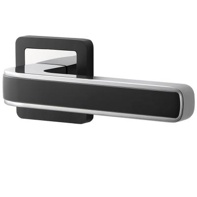 China Modern Wholesale Black/chrome door lever handle lock set for home house bedroom door handle for sale