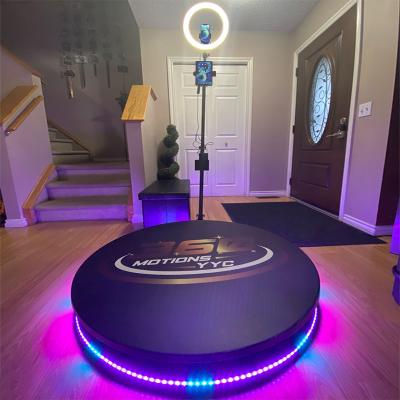 China Full solid metal/LED stable & Tempered Glass 360 Photo Booth Masks delivery fast and light softwaresky 360 booth machine with soft flying case 360 photo booth sewing for sale