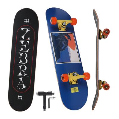 China Black Heat Transfer Logo Double Kick Tail Board Griptapes Maple Canadian Skateboard Decks Surf Skateboard Deck Skateboard Longboard for sale