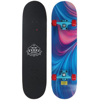China Black Hot Sale Double Griptapes Tail Kick Board Heat Transfer Logo Best Customized 31*8inch Kids Roll Empty Skateboard Decks for sale