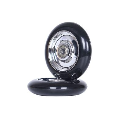 China Promotional good quality stunt scooter wheel+colorful PU alu core newcomers black 100mm PU scooter wheels for sale