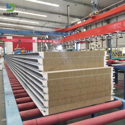 China Insulation Rock Wool Purifying Metal Sandwich Panel Wall Roof Ceiling Warehouse Workshop for sale