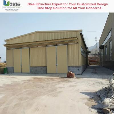 China Truss Structure Steel Pre Engineered Buildings PVC Window Roll Up Door for sale