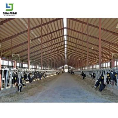 China Hot Sale Prefabricated Light Structure Structure Prefab Poultry House Design Chickens Farm Cow Barn Shed Broiler Layer for sale