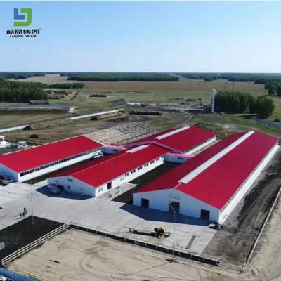 China Low Cost Chicken Farm Design Prefabricated Poultry House Sheep Cow Barn Shed for sale