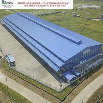 中国 引き戸耐震ポータブルプレハブプレハブプレエンジニアリング組み立て済みヘビーアーチメタルビルディングスチール構造フレームワークショップ倉庫 販売のため