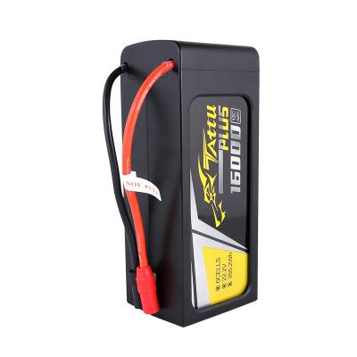 China Long Cycle Life Tattu plus 16000mAh 22000mAh battery DIY16000mAh 6S 15C 22.2V agricultural spraying drone battery for UAV drone sprayer for sale