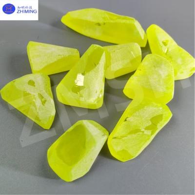 China Hoge zuiverheid YAG-kristallen in laboratorium, edelstenen in geel voor sieraden Te koop