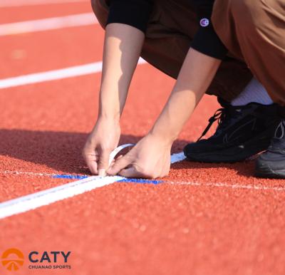 China Seamless Outdoor Track Surfaces 400m Running Track Material EPDM Granules with Athletic Track Installation for sale