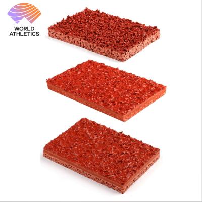 China Weather-resistant Colorfast Rubber Athletic Track EPDM Rubber Running Track with Trackway Installation for sale