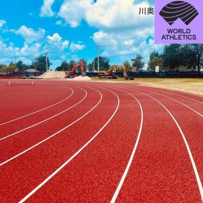 China Fireproof Prefabricated Running Track Elastic Seamless Track With Waterproof Rubberized Track Surface for sale
