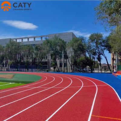 China Premium geprefabriceerd synthetisch rubber hardlopen EPDM rubber oppervlak Blauw brandwerend rubber oppervlak Te koop